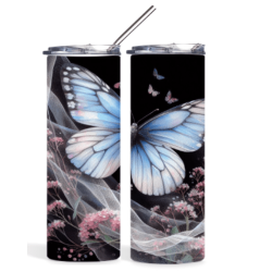 Gourde personnalisée 'Papillon' : un accessoire raffiné pour vos moments d’hydratation.