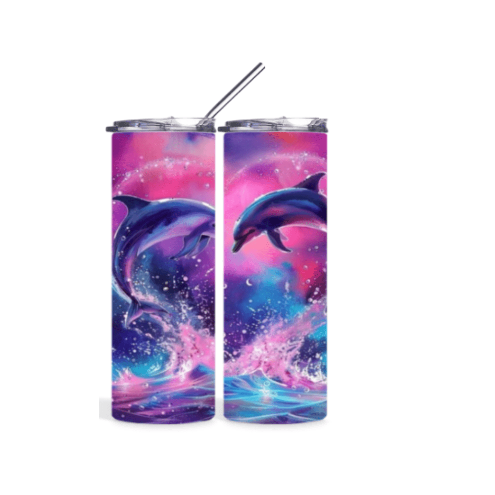 Gourde personnalisée 'Dauphin' : un design marin qui allie style et respect de l’environnement.